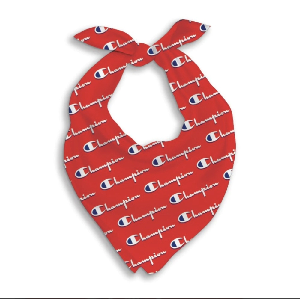 NWT CHAMPION X FRESH PAWZ | RED BANDANNA Size Small